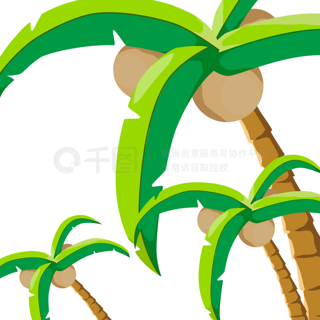 椰子树卡通椰子树图片素材-编号38956445-图行天下