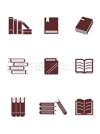 书籍书本读书阅读学习学校书店画册矢量书
