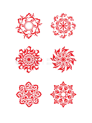 传统中式花纹古风底纹装饰图案矢量