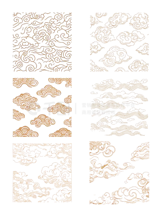 中国风背景纹理祥云云纹无缝暗纹底纹花纹
