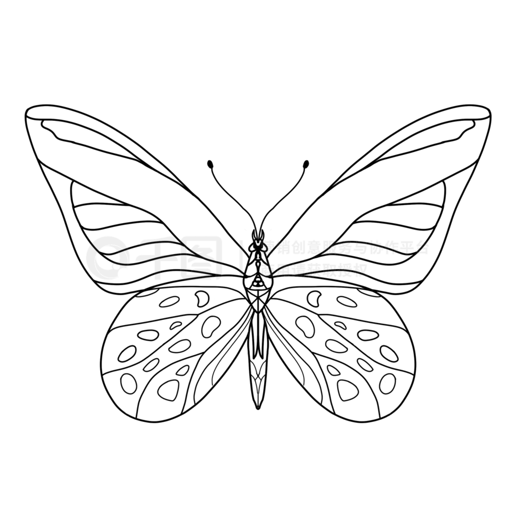 ҶԲbutterfly clipart black and white