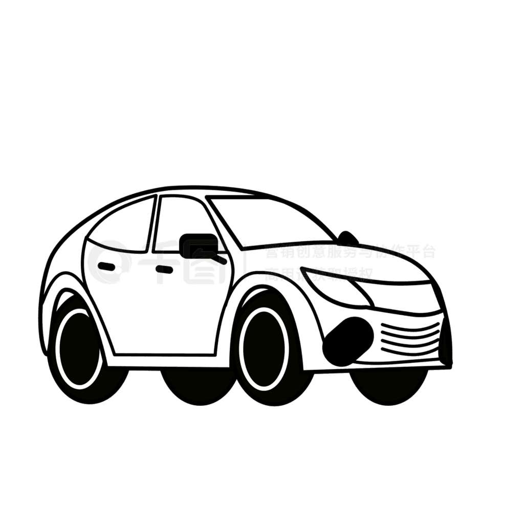 ɰ͸Сƽ߸car black and white clipart