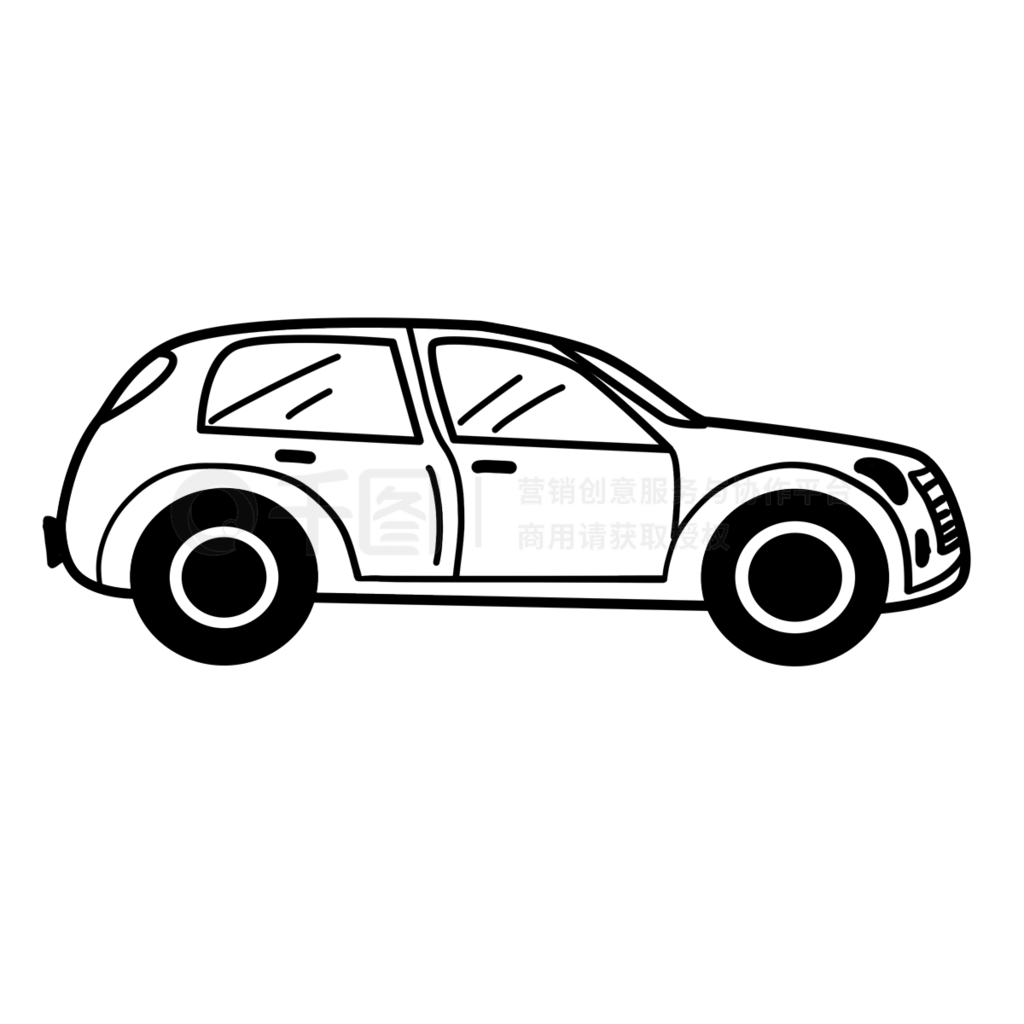 佻ͨС߸car black and white clipart