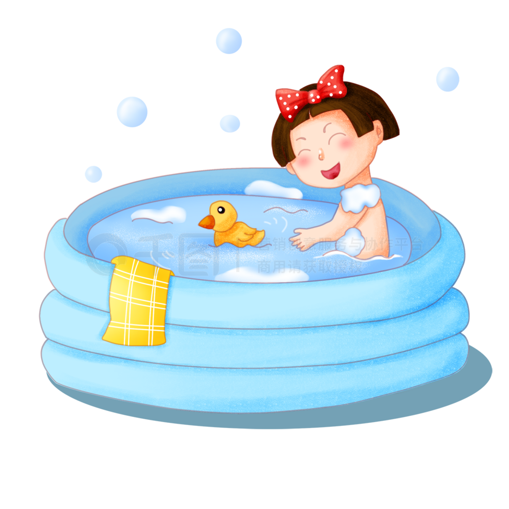 洗澡卡通儿童图片素材-编号07970986-图行天下
