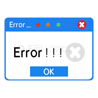 网页错误弹窗警告蓝色框架