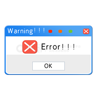 网页错误弹窗提示按钮警告信息