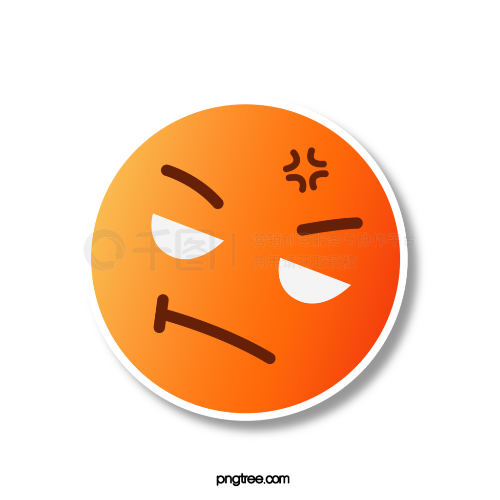 Angry emoji. Emotion of anger. Swearing emoticon. Cartoon style. Vector ...