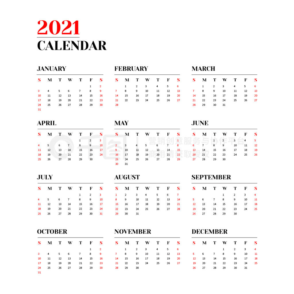 2021 calendar ţʸŰԼ