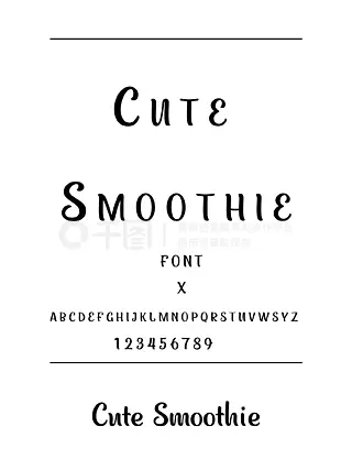 Cute Smoothie书法/手写英文TTF字体下载