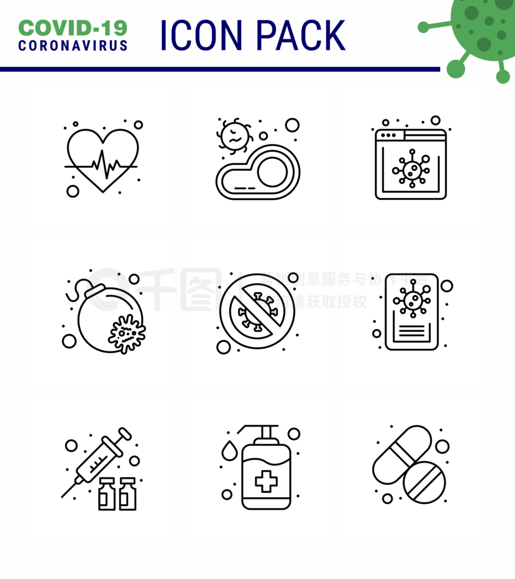 Covid-19CoronaVirus Pendamic 9 Lineͼ꼯ֹϸ״2019-novʸԪ