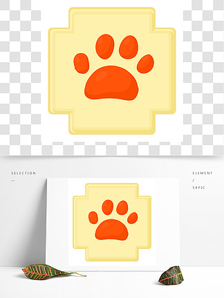 2743狗爪图标狗爪子网的传染媒介象的动画片例证卡通风格狗爪图标狗爪