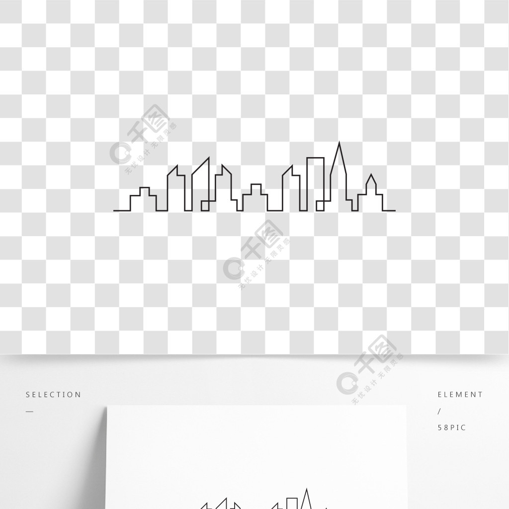 现代城市天际线城市剪影平面设计中的矢量图1年前发布