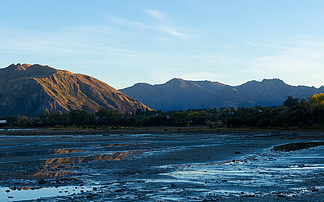 如诗如画的风景新西兰阿尔卑斯山和湖泊的自然景观