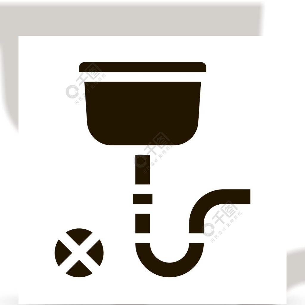 残破的排水箱标志符号图标矢量残破的排水箱标志孤立的符号图破碎的