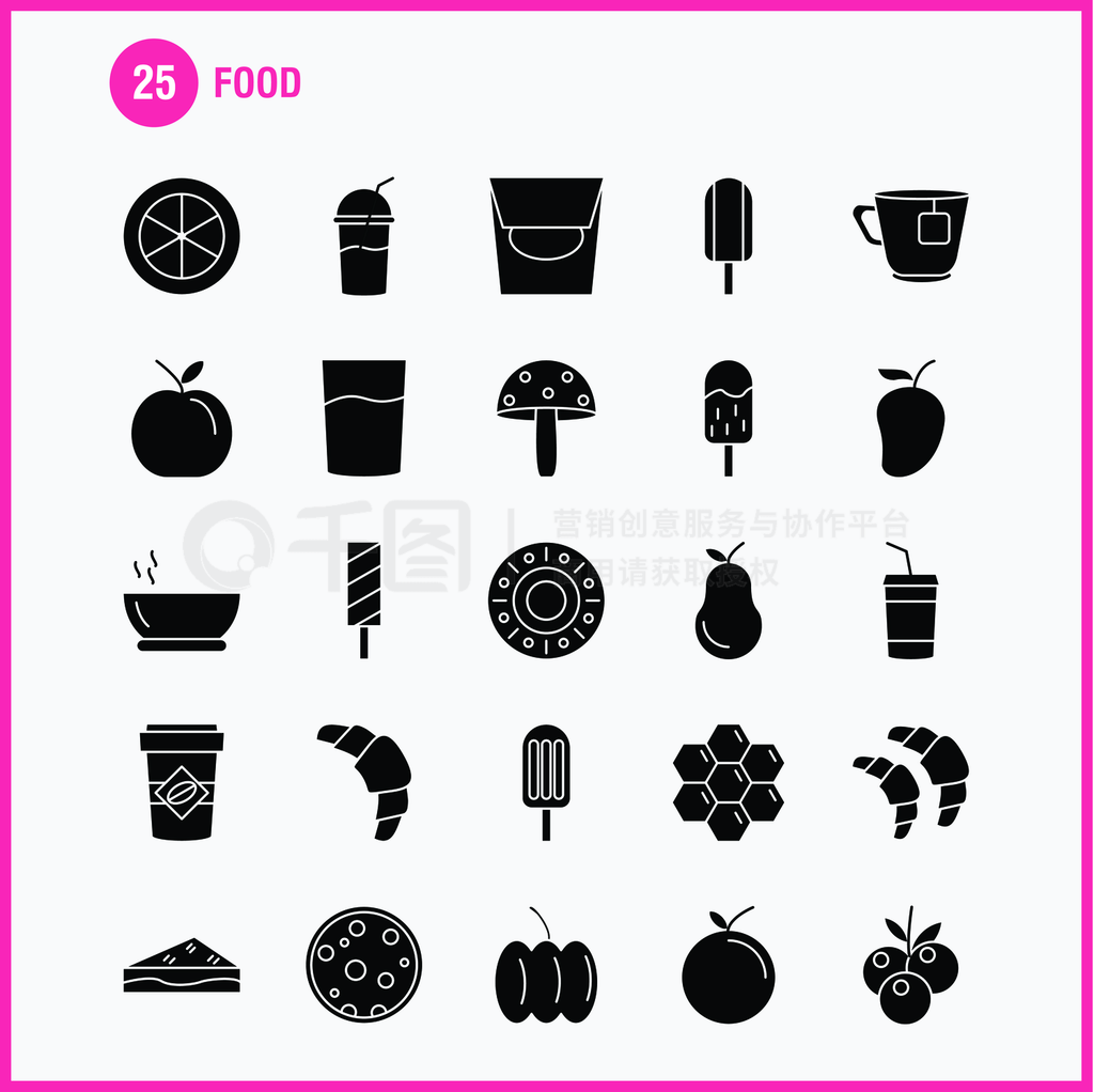 WebӡƶUX UI׼Food Solid Glyphͼ磺ţǰʳƷԶ飬ܣԶͣͼ-ʸ