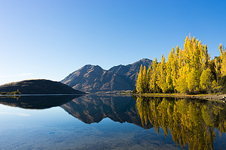 如诗如画的风景新西兰阿尔卑斯山和湖泊的自然景观