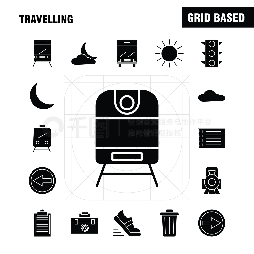 WebӡƶUX UI׼Traveling Solid Glyphͼ磺䣬ããã֣άãͼ-ʸ