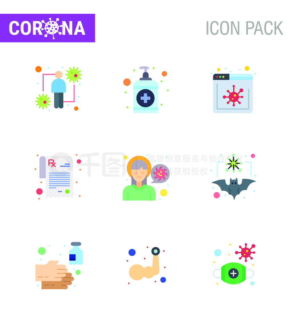 ״ʶͼ9 Flat Colour icon Corona Virus Fluصʹͷrxҩ״201911¼ʸԪ