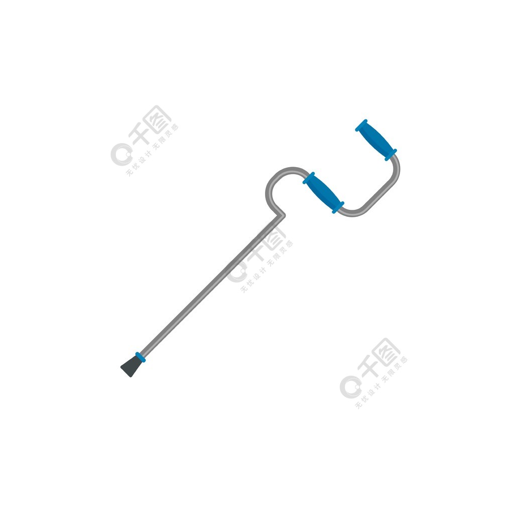 金属手杖图标金属手杖网络设计的传染媒介象的平的例证金属手杖图标