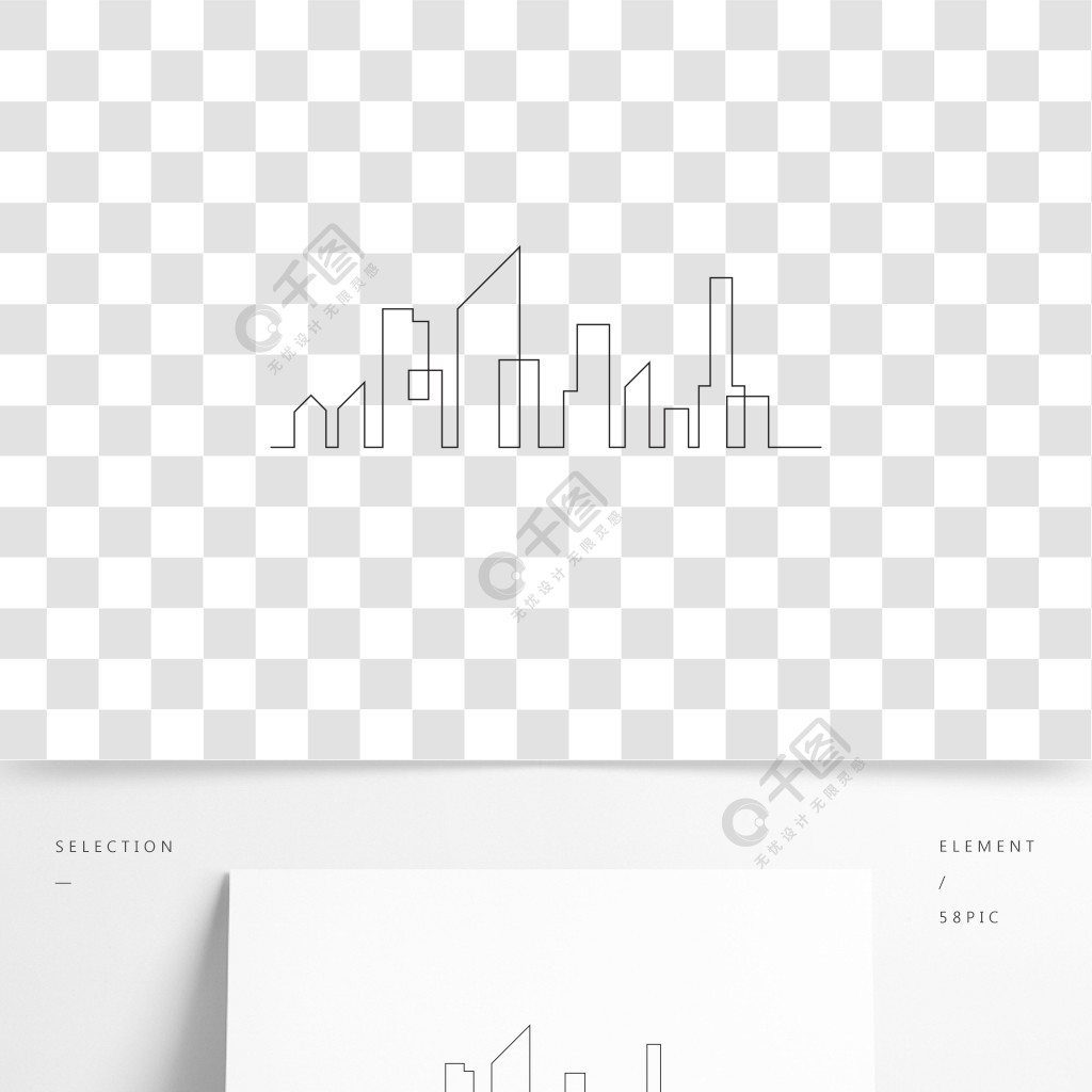 现代城市天际线城市剪影平面设计中的矢量图1年前发布
