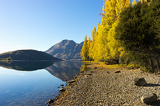 如诗如画的风景新西兰阿尔卑斯山和湖泊的自然景观