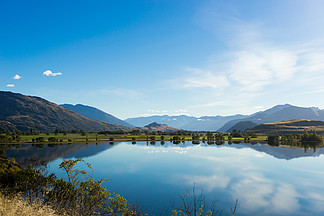 如诗如画的风景新西兰阿尔卑斯山和湖泊的自然景观