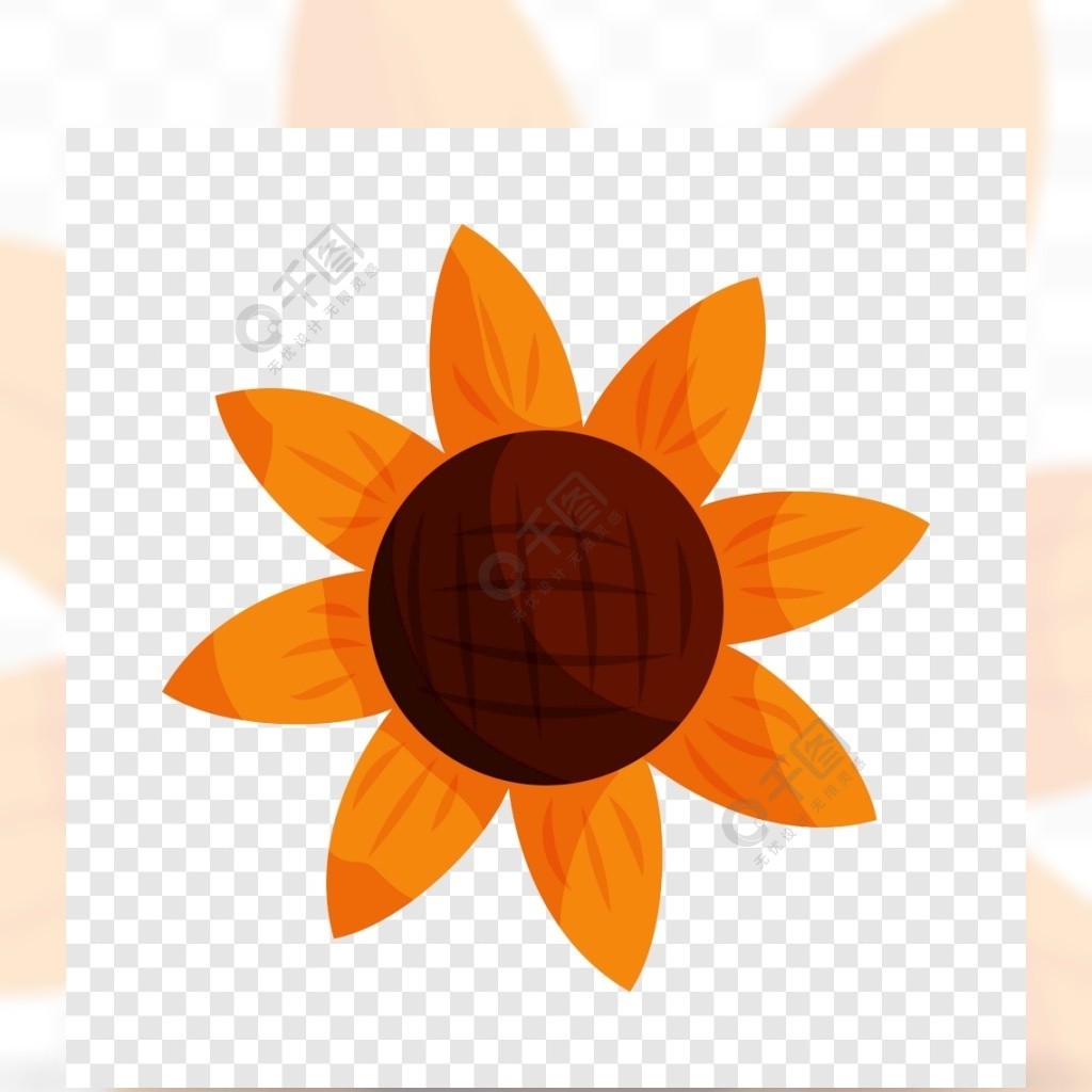 太阳花在任何网络设计的背景上孤立的卡通风格的图标太阳花图标卡通