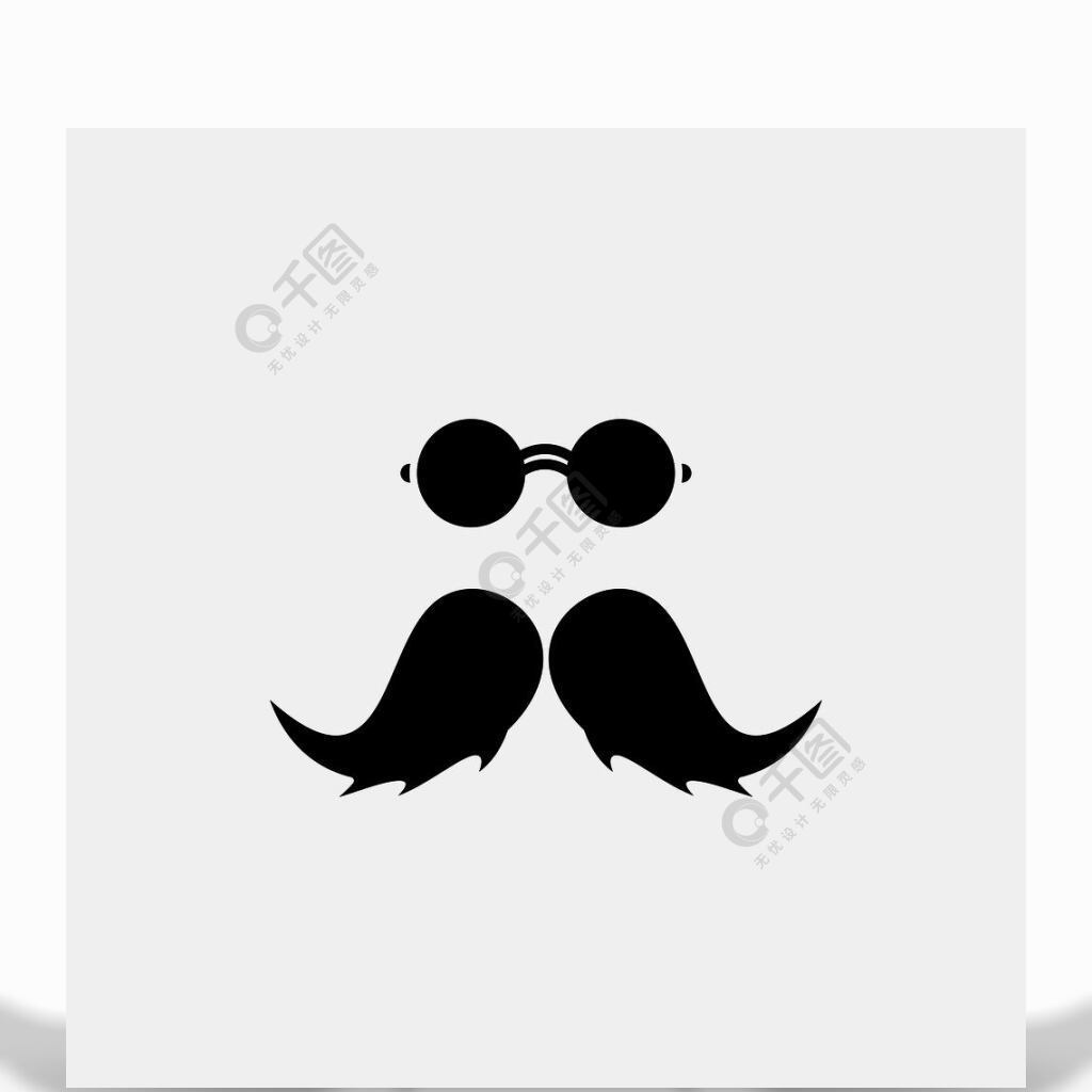 小胡子时髦movember男性男人标志符号图标矢量孤立的图矢量eps10抽象