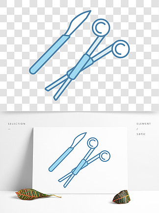 i>手/i i>术/i>刀和钳子颜色图标