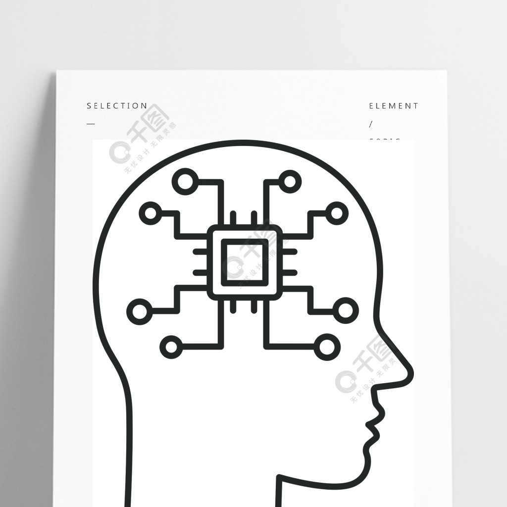 图机器人技术轮廓符号矢量孤立的轮廓图可编辑的笔划人工智能线性图标