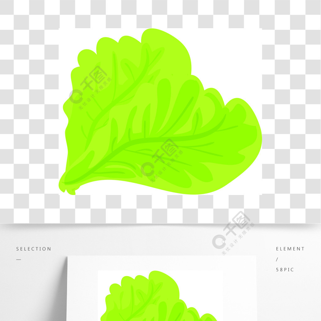 绿色的莴苣叶图标绿色莴苣叶子在白色背景网络设计的传染媒介象动画片