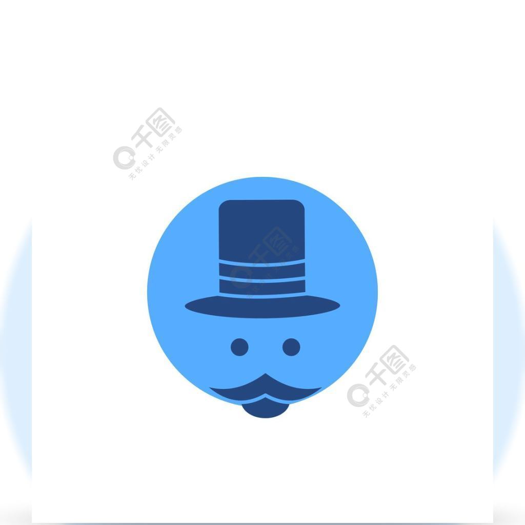 小胡子,时髦,movember,帽子,男人标志符号图标矢量eps10抽象模板背景