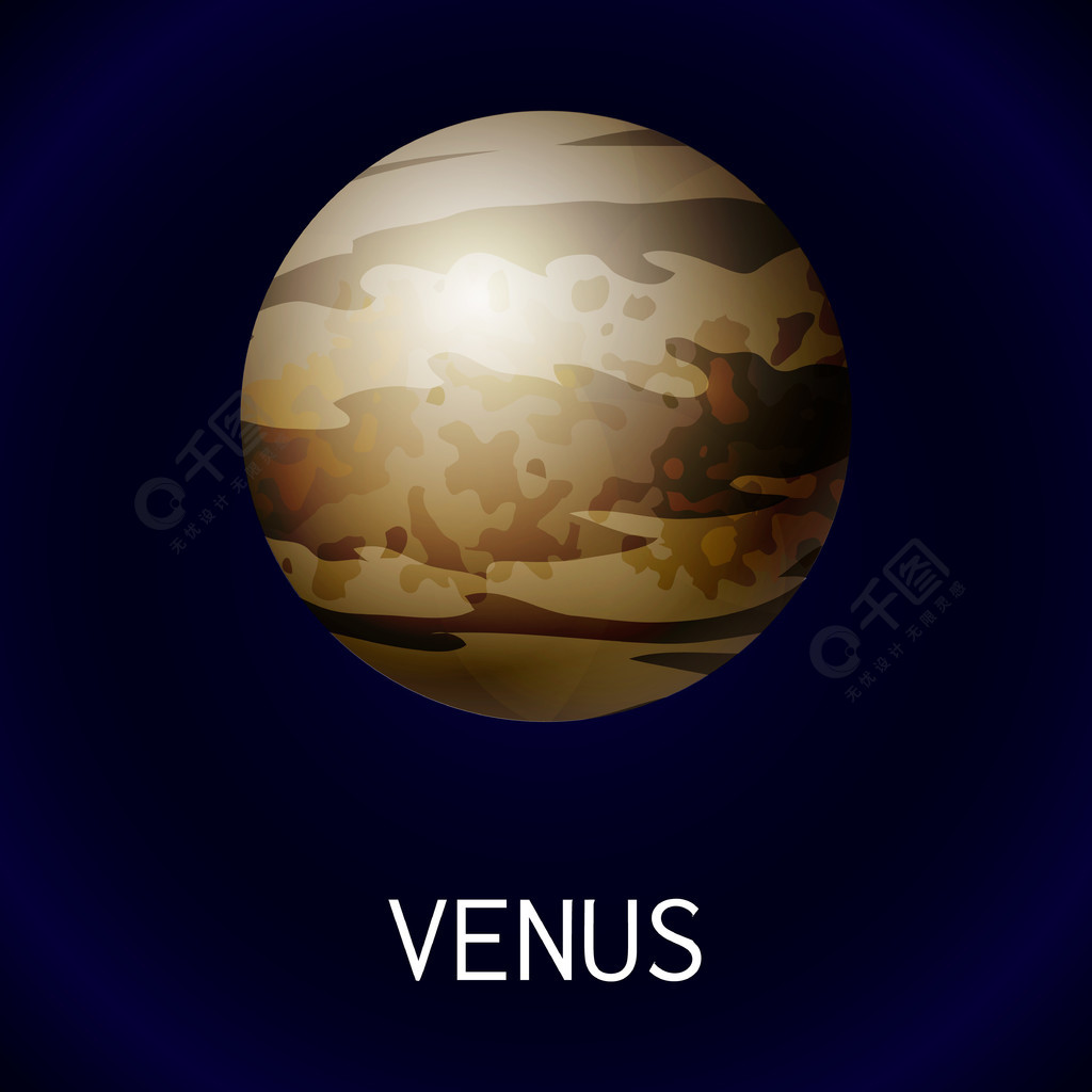 金星行星图标金星行星网络设计的传染媒介象动画片金星星球图标,卡通