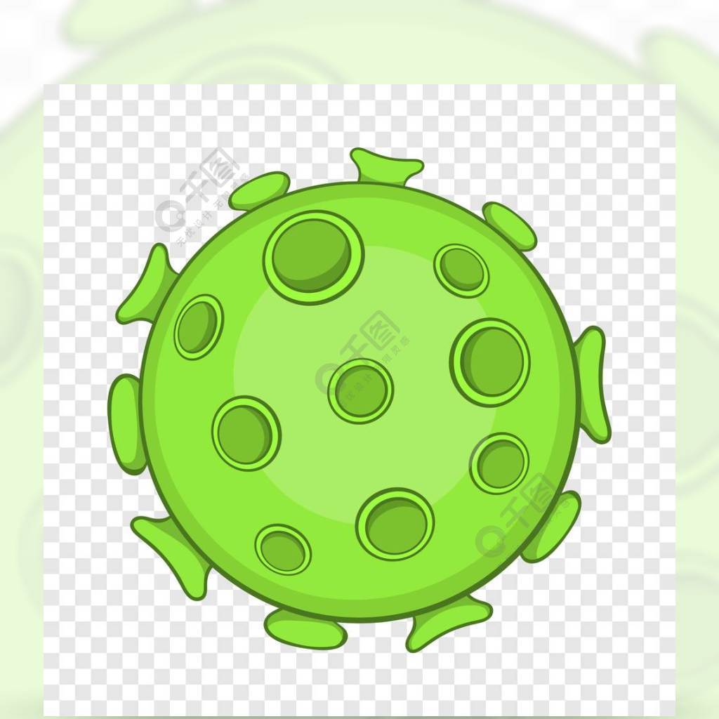 细菌或病毒在任何网络设计的背景上的卡通风格的图标卡通风格的细菌或