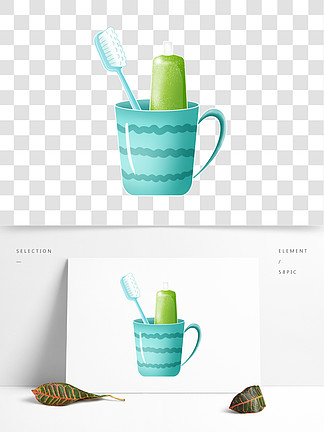 手绘 i>牙/i>膏 i>牙/i i>刷/i>插画