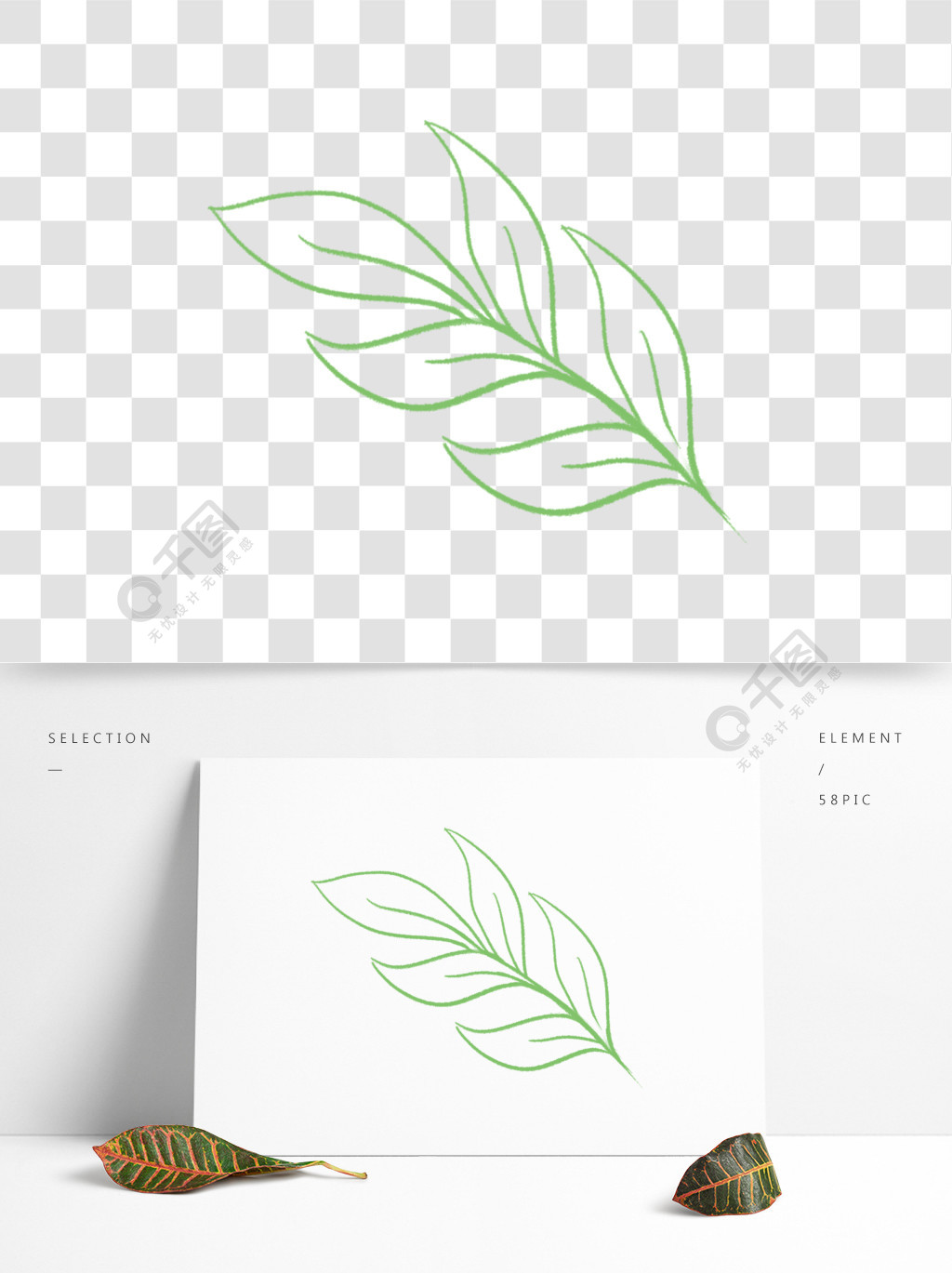 绿色线条树叶免抠图2年前发布