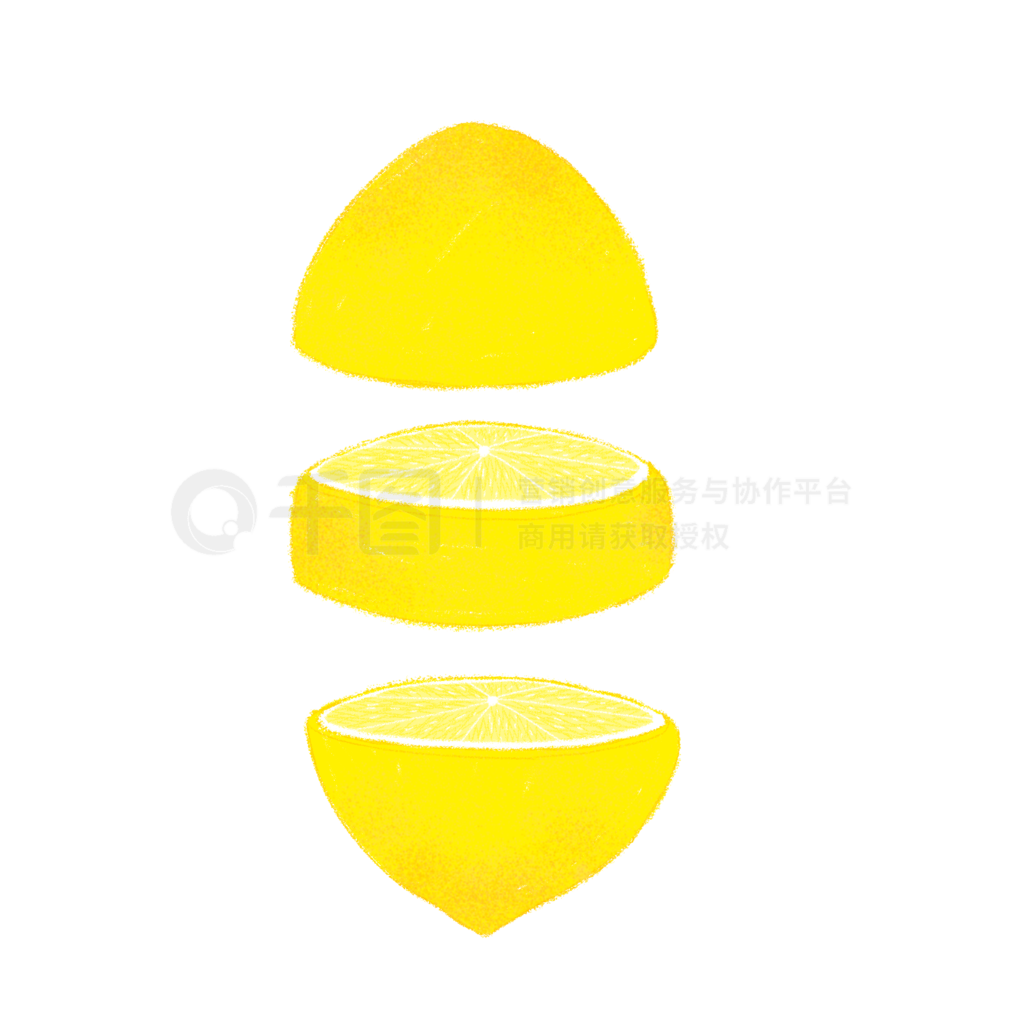 半个柠檬简笔画画法图片步骤💛巧艺网