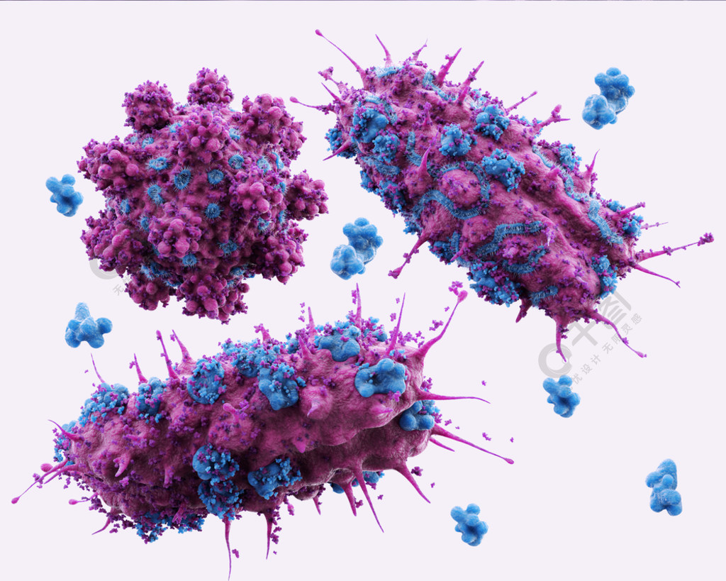3d渲染微生物背景病毒病原体感染保健在白色细菌分离的元素