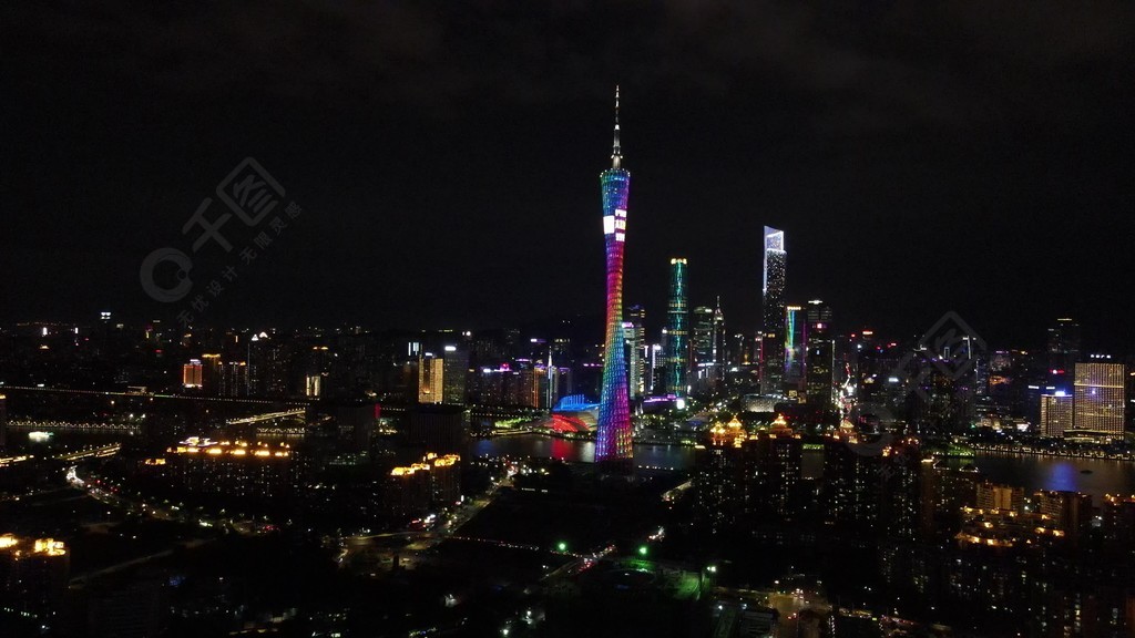 廣州夜拍小蠻腰夜景(9)實拍視頻免費下載_3840像素_編號40835740-千圖