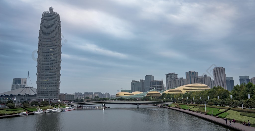 8k延時河南鄭州鄭州新區如意湖日轉夜夜景