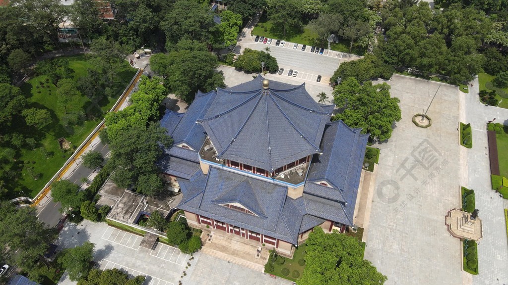 广州中山纪念堂俯视图图片