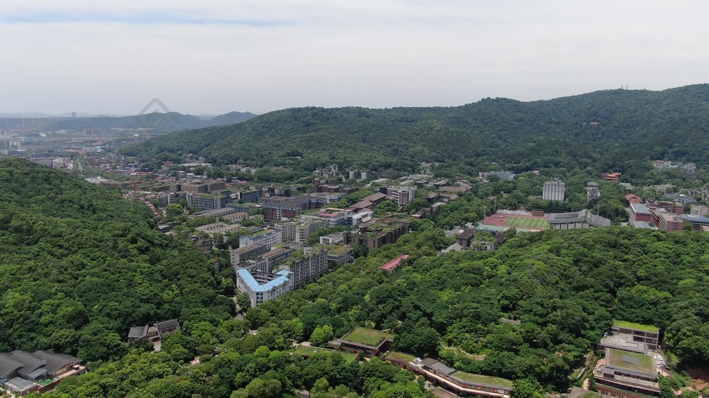 航拍湖南長沙嶽麓山腳大學城4353