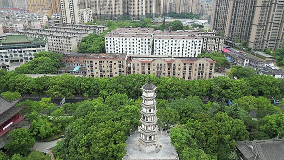 地標建築航拍4k航拍江西九江鎖江樓塔歷史文化古建築讀書會分享會閱讀