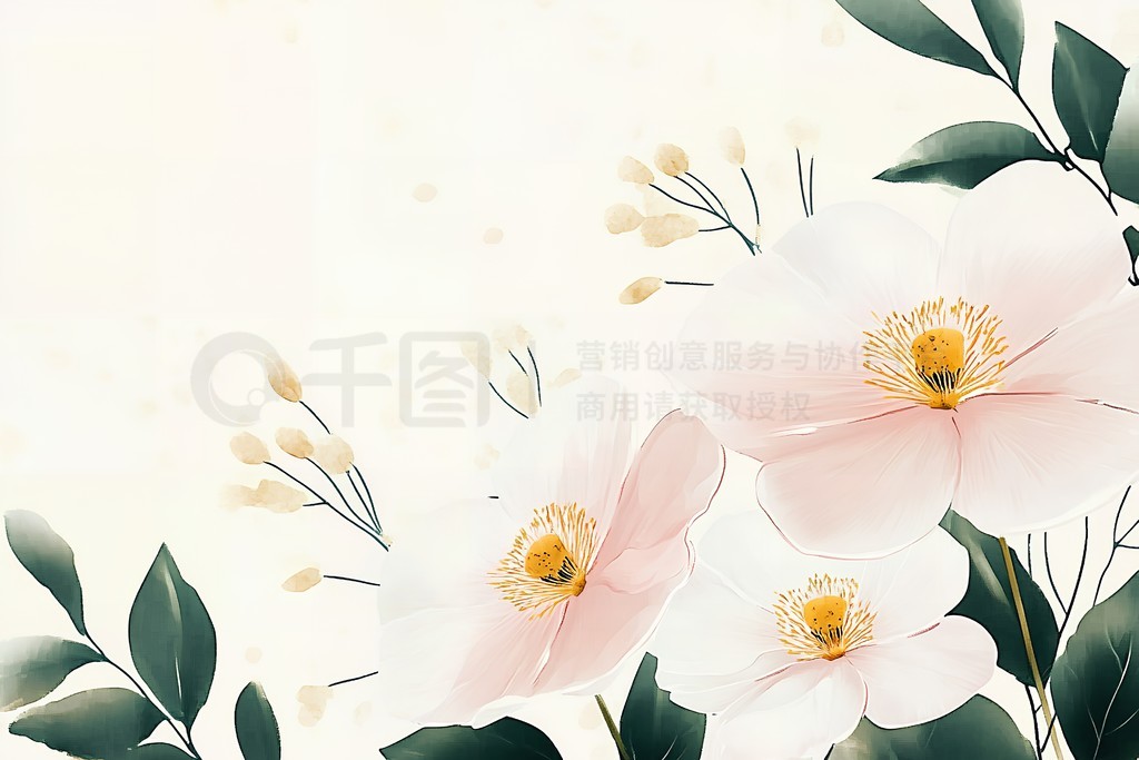 Flower backgroundй׷ɫ廭Ȼ