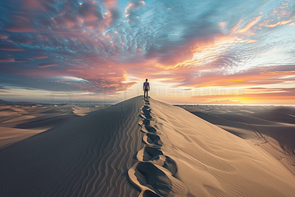 one man standing on top of a sand dune at sunrise, grand canary, spain - view ȥåեȤȻȻдʵο