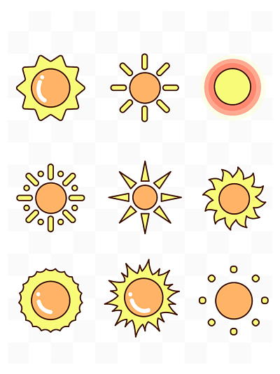 图形组成的太阳图片