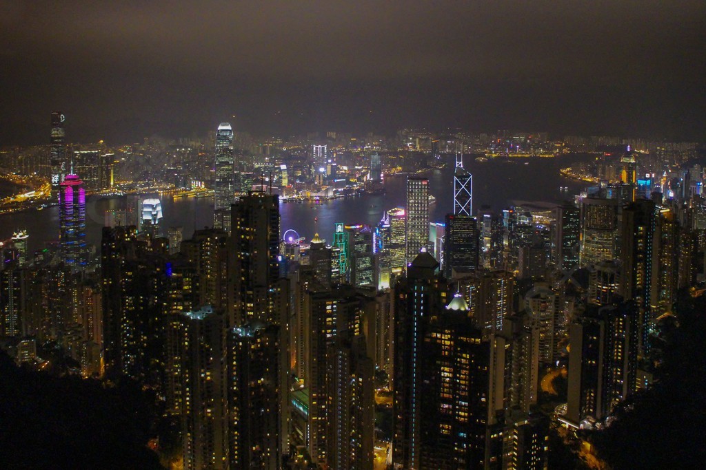 中國香港夜景圖片