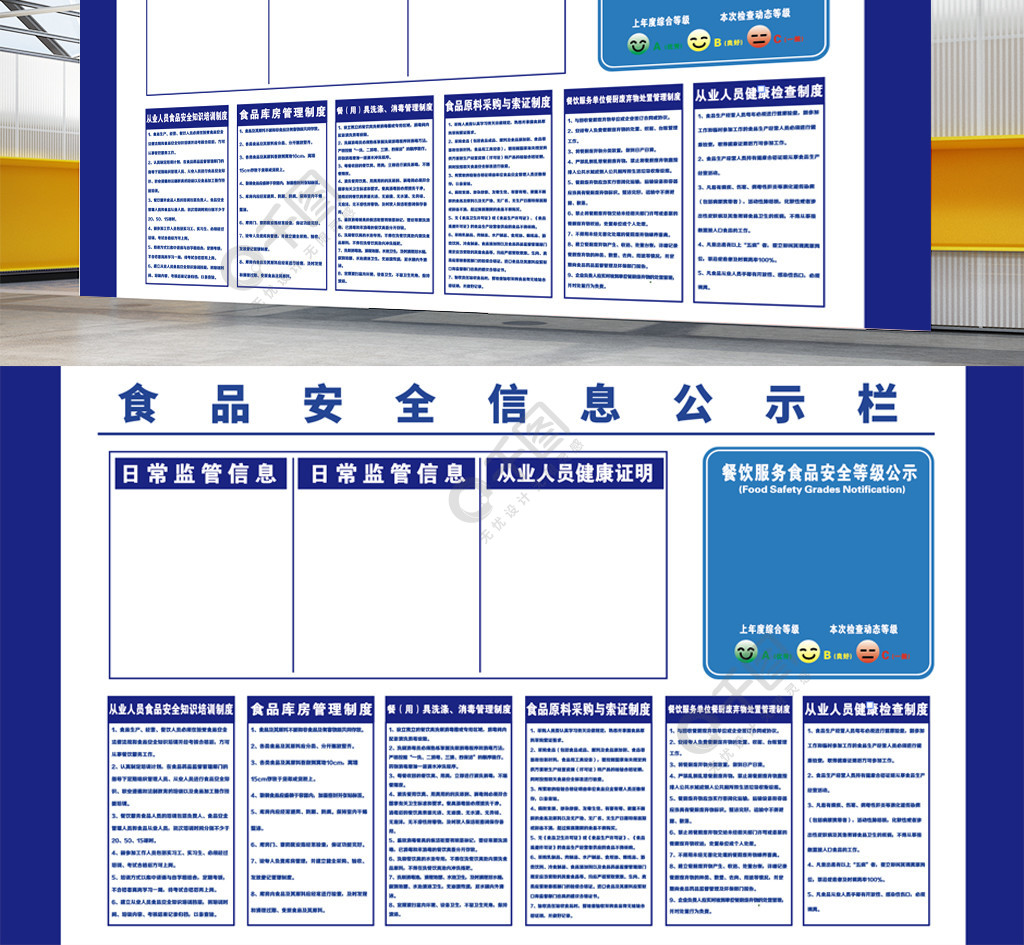 食品安全公示栏图片