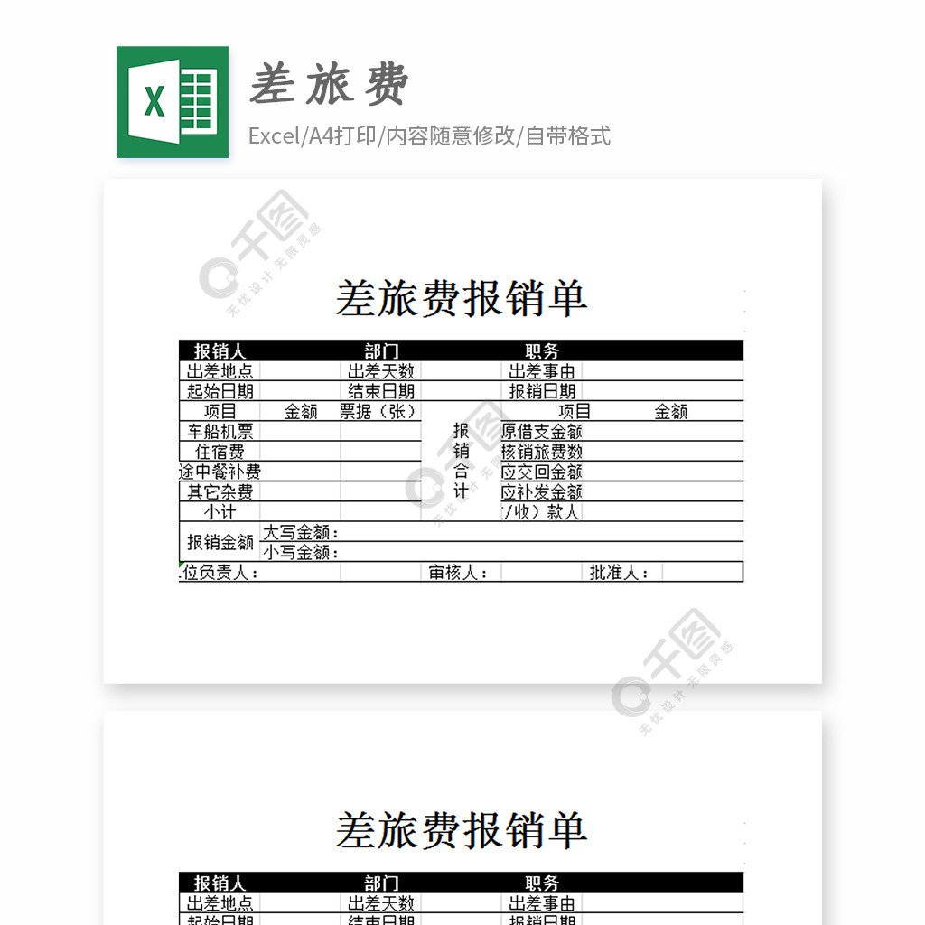 差旅費報銷單