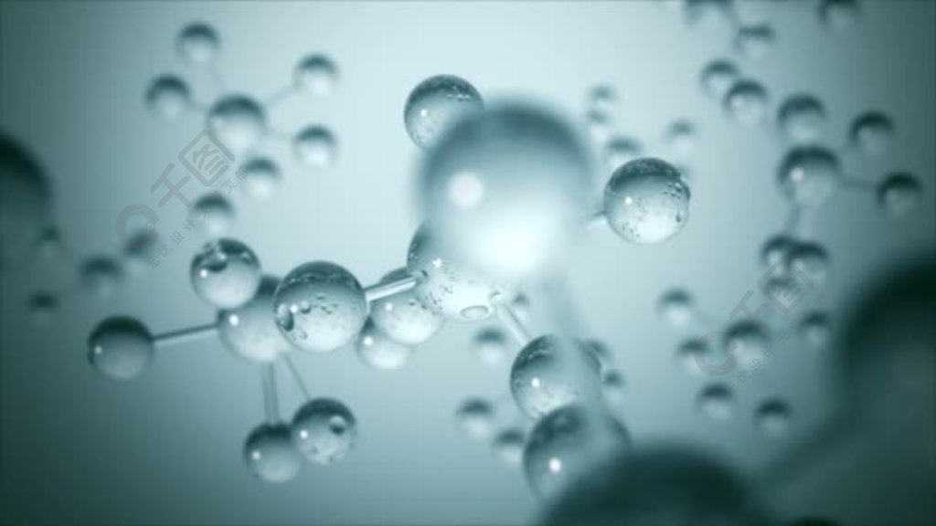 抽象的分子背景-Loopable 的 3d 动画